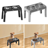 Maxbell Elevated Dog Bowls for Small Medium Dogs 2 Stainless Steel Food Feeder Bowls Black