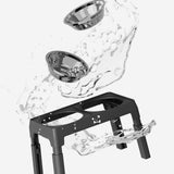 Maxbell Elevated Dog Bowls for Small Medium Dogs 2 Stainless Steel Food Feeder Bowls Black
