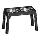 Maxbell Elevated Dog Bowls for Small Medium Dogs 2 Stainless Steel Food Feeder Bowls Black