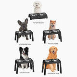 Maxbell Elevated Dog Bowls for Small Medium Dogs 2 Stainless Steel Food Feeder Bowls Black