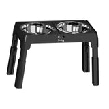 Maxbell Elevated Dog Bowls for Small Medium Dogs 2 Stainless Steel Food Feeder Bowls Black