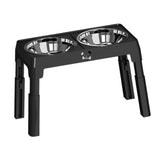 Maxbell Elevated Dog Bowls for Small Medium Dogs 2 Stainless Steel Food Feeder Bowls Black