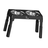 Maxbell Elevated Dog Bowls for Small Medium Dogs 2 Stainless Steel Food Feeder Bowls Black