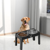Maxbell Elevated Dog Bowls for Small Medium Dogs 2 Stainless Steel Food Feeder Bowls Black