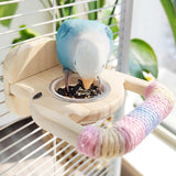 Maxbell Bird Perch Sturdy Parrot Wood Perch Stand for Budgie Parakeets Small Parrots