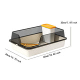 Maxbell Cat Litter Box with Scatter Shield Open Top for Kitten Rabbit Small Animals