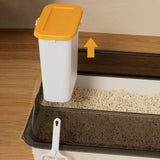 Maxbell Cat Litter Box with Scatter Shield Open Top for Kitten Rabbit Small Animals