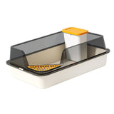 Maxbell Cat Litter Box with Scatter Shield Open Top for Kitten Rabbit Small Animals