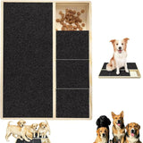 Maxbell Dog Nail Scratch Board with Treat Box Easy to Use Puppy with Treat Dispenser