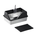 Maxbell Cat Litter Tray with Raised Edges Splashproof Large Capacity Include Scooper Black