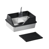 Maxbell Cat Litter Tray with Raised Edges Splashproof Large Capacity Include Scooper Black