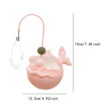 Maxbell Interactive Cat Toy Funny Teaser Rod Tumbler for Indoor Cats Kitten Hunting Pibk