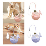 Maxbell Interactive Cat Toy Funny Teaser Rod Tumbler for Indoor Cats Kitten Hunting Pibk