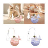 Maxbell Interactive Cat Toy Funny Teaser Rod Tumbler for Indoor Cats Kitten Hunting Pibk