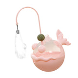 Maxbell Interactive Cat Toy Funny Teaser Rod Tumbler for Indoor Cats Kitten Hunting Pibk