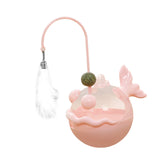 Maxbell Interactive Cat Toy Funny Teaser Rod Tumbler for Indoor Cats Kitten Hunting Pibk