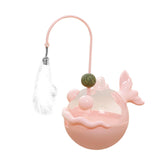 Maxbell Interactive Cat Toy Funny Teaser Rod Tumbler for Indoor Cats Kitten Hunting Pibk