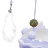 Maxbell Interactive Cat Toy Funny Teaser Rod Tumbler for Indoor Cats Kitten Hunting Violet