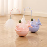 Maxbell Interactive Cat Toy Funny Teaser Rod Tumbler for Indoor Cats Kitten Hunting Violet