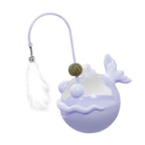 Maxbell Interactive Cat Toy Funny Teaser Rod Tumbler for Indoor Cats Kitten Hunting Violet