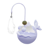 Maxbell Interactive Cat Toy Funny Teaser Rod Tumbler for Indoor Cats Kitten Hunting Violet