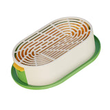 Maxbell Cat Grass Germination Starter Planter Multifunctional Wheatgrass Growing Pot Green and Yellow