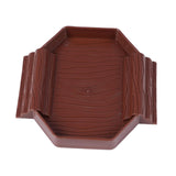 Maxbell Turtle Bathing Pool with Double Ladder Reptile Water Dish for Bearded Dragon Dark Red
