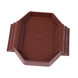 Maxbell Turtle Bathing Pool with Double Ladder Reptile Water Dish for Bearded Dragon Dark Red