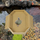 Maxbell Turtle Bathing Pool with Double Ladder Reptile Water Dish for Bearded Dragon Yellow