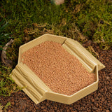 Maxbell Turtle Bathing Pool with Double Ladder Reptile Water Dish for Bearded Dragon Yellow