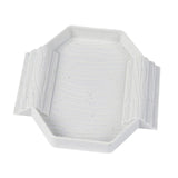 Maxbell Turtle Bathing Pool with Double Ladder Reptile Water Dish for Bearded Dragon Marble White