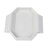 Maxbell Turtle Bathing Pool with Double Ladder Reptile Water Dish for Bearded Dragon Marble White