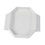 Maxbell Turtle Bathing Pool with Double Ladder Reptile Water Dish for Bearded Dragon Marble White