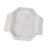 Maxbell Turtle Bathing Pool with Double Ladder Reptile Water Dish for Bearded Dragon White