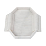 Maxbell Turtle Bathing Pool with Double Ladder Reptile Water Dish for Bearded Dragon White