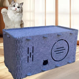 Maxbell Cat House Practical with Interactive Hole Pet Tunnel for Multiple Cats