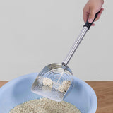 Maxbell Stainless Steel Cats Litter Scoop Kitten Litter Sifting Shovel for Litter Pan Silver