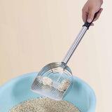 Maxbell Stainless Steel Cats Litter Scoop Kitten Litter Sifting Shovel for Litter Pan Silver