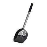 Maxbell Stainless Steel Cats Litter Scoop Kitten Litter Sifting Shovel for Litter Pan Black