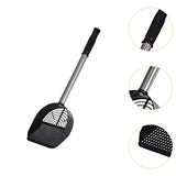Maxbell Stainless Steel Cats Litter Scoop Kitten Litter Sifting Shovel for Litter Pan Black