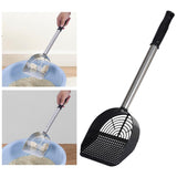 Maxbell Stainless Steel Cats Litter Scoop Kitten Litter Sifting Shovel for Litter Pan Black