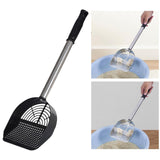 Maxbell Stainless Steel Cats Litter Scoop Kitten Litter Sifting Shovel for Litter Pan Black