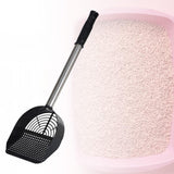 Maxbell Stainless Steel Cats Litter Scoop Kitten Litter Sifting Shovel for Litter Pan Black