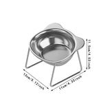 Maxbell Raised Dog Bowl Pet Food Water Dish Kitty Household Elevated Tilted Cat Bowl