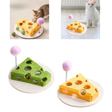 Maxbell Cheese Toy for Cats Cat Teaser Felt Cats Playing Case for Home Ideal Gift Playing Green