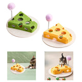 Maxbell Cheese Toy for Cats Cat Teaser Felt Cats Playing Case for Home Ideal Gift Playing Green