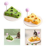 Maxbell Cheese Toy for Cats Cat Teaser Felt Cats Playing Case for Home Ideal Gift Playing Green