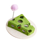 Maxbell Cheese Toy for Cats Cat Teaser Felt Cats Playing Case for Home Ideal Gift Playing Green