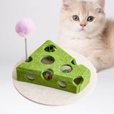 Maxbell Cheese Toy for Cats Cat Teaser Felt Cats Playing Case for Home Ideal Gift Playing Green