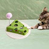 Maxbell Cheese Toy for Cats Cat Teaser Felt Cats Playing Case for Home Ideal Gift Playing Green